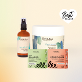 OMAKA Pflegeset mit Conditioner für niedrigporöse Locken und Afrohaare Übersicht