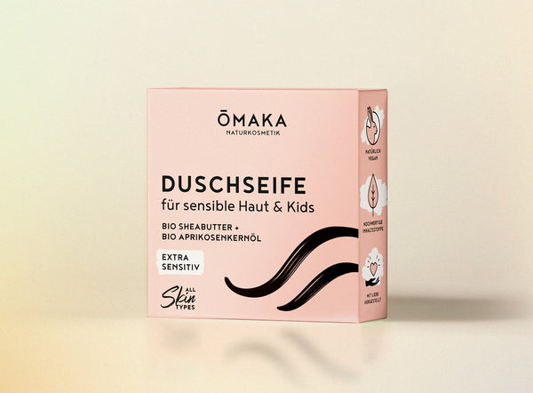 ŌMAKA duftfreie Duschseife für Kinder und empfindliche Haut.