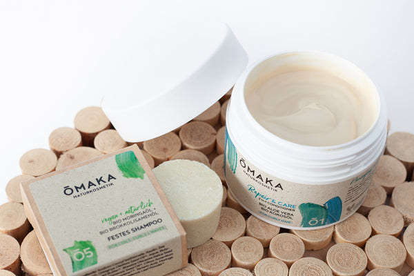 OMAKA Pflege-Set festes Shampoo und Conditioner für Locken und Afrohaare